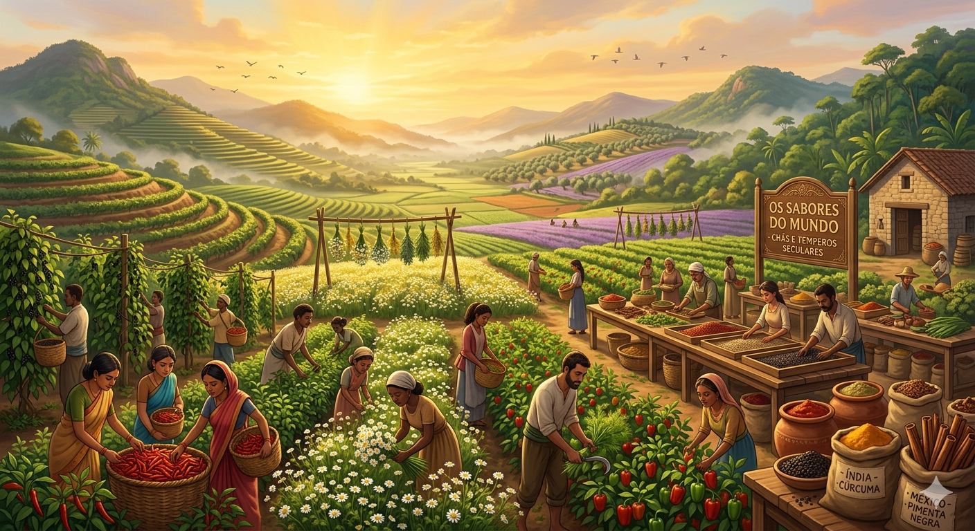 Sabores do mundo representados pela curadoria de produtos do Armazém Real.