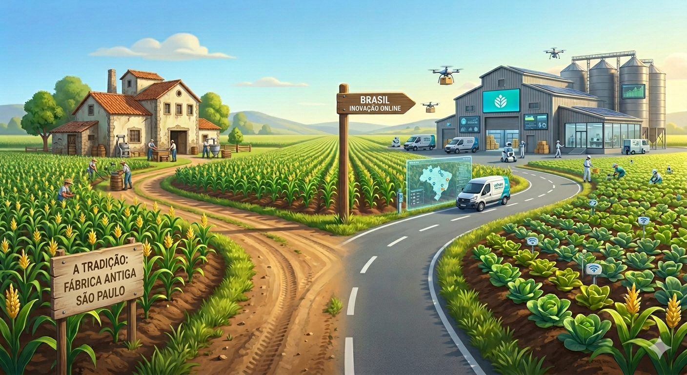 Interior da fábrica do Armazém Real, mostrando a dedicação e cuidado na produção de alimentos.